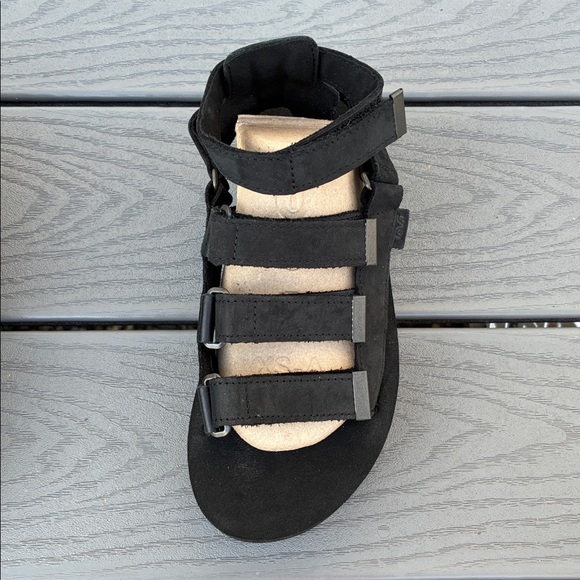 Teva Flatform Mevia Strappy Gladiator Platform Sandals Black Size 8 - Picture 10 of 17